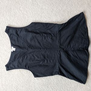 Linen blend peplum blouse